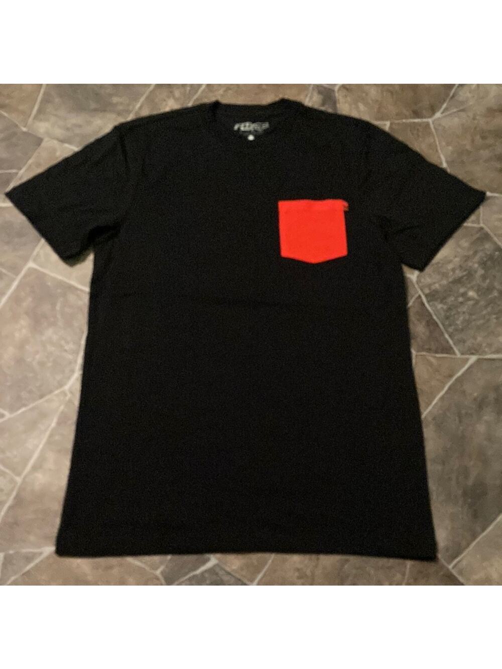 NWOT Fox Black Red Pocket Short Sleeve TShirt Sz Small & Large Available - Picture 1 of 5